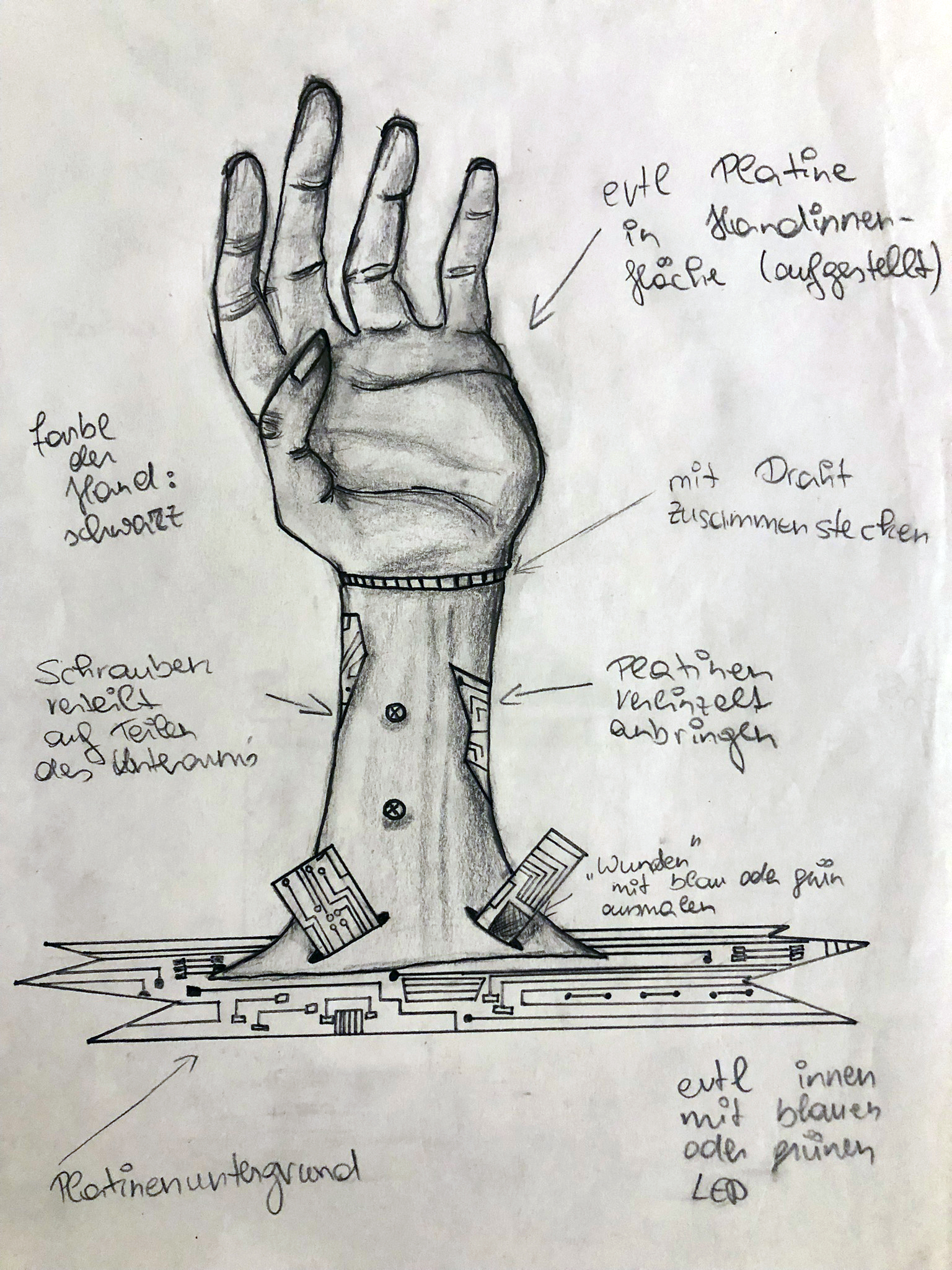 crazy mishka - kunstwerke - Greifbare Verschmelzung Skizze