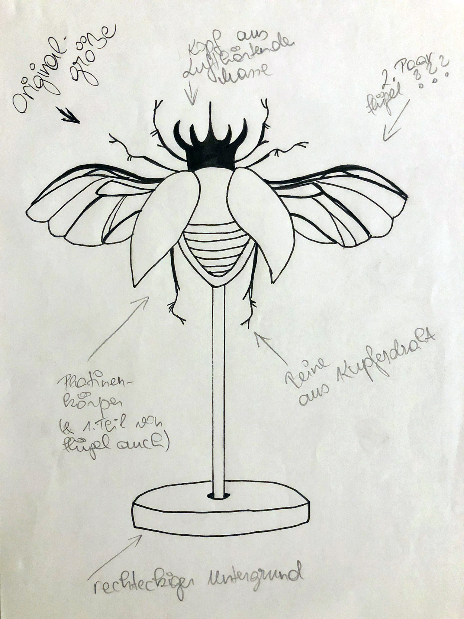 crazy mishka - kunstwerke - Skarabäus Skizze