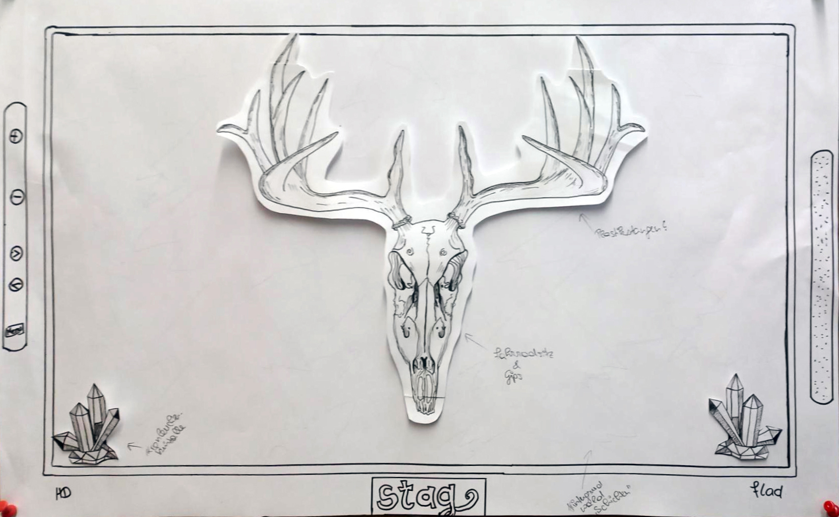 crazy mishka - kunstwerke - Ausbruch der geschädigten Natur Skizze