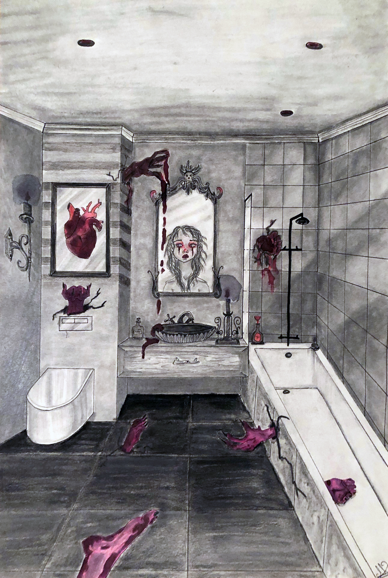 crazy mishka - kunstwerke - Der Albtraum