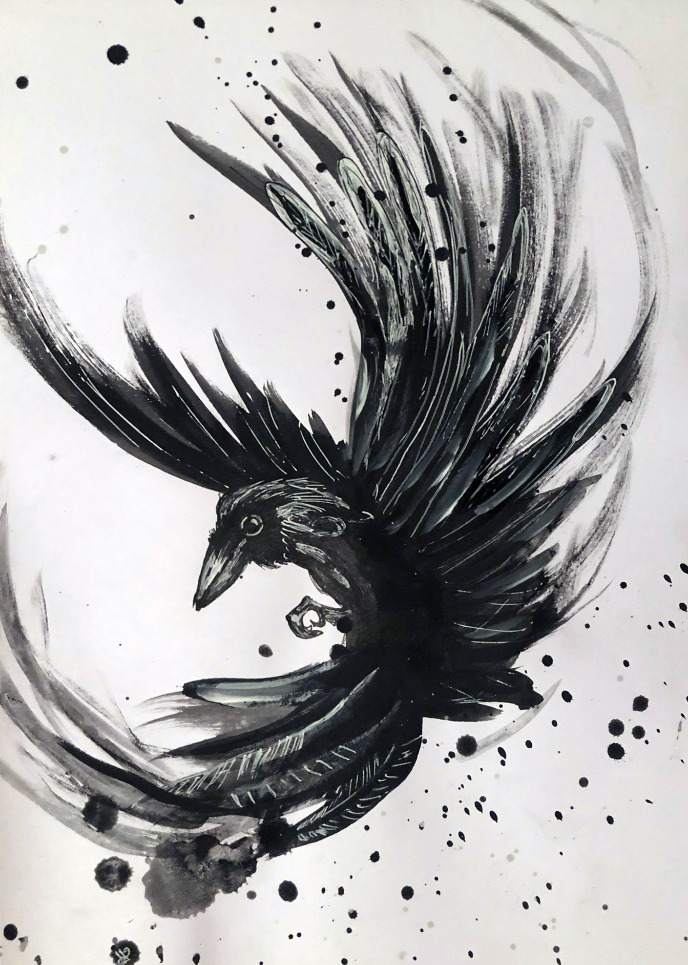 crazy mishka - kunstwerke - Raven Adult