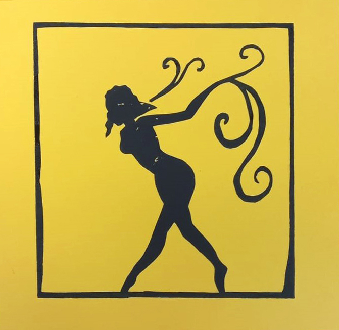 crazy mishka - kunstwerke - Die Tänzerin (Siebdruck)